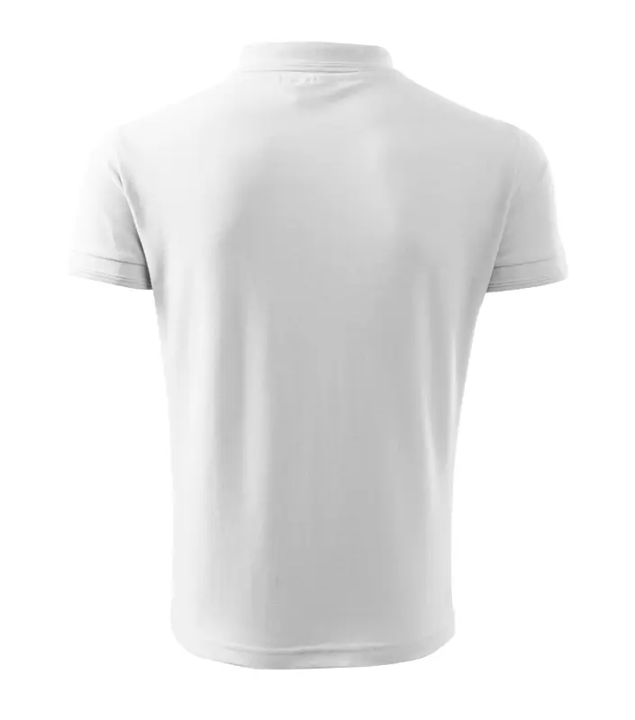 Férfi galléros pique póló, fehér, 200 g/m² – kép 2