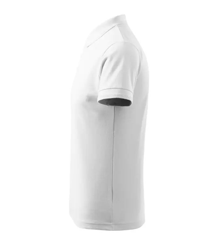 Férfi galléros pique póló, fehér, 200 g/m² – kép 5