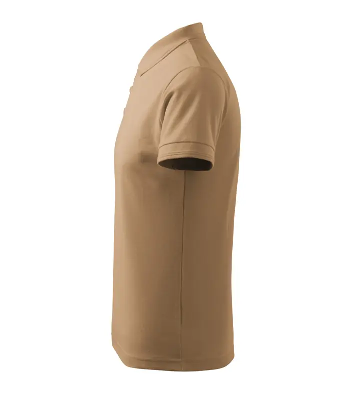 Férfi galléros pique póló, homok, 200 g/m² – kép 5