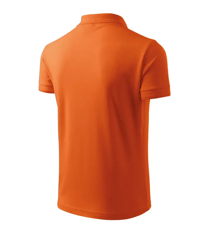 Férfi galléros pique póló, narancs, 200 g/m² – kép 4