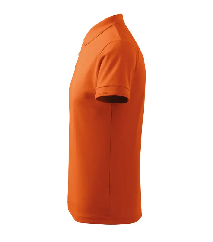 Férfi galléros pique póló, narancs, 200 g/m² – kép 5