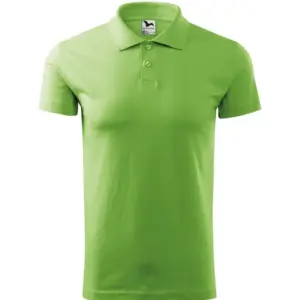 Férfi galléros póló, borsózöld, 180 g/m²