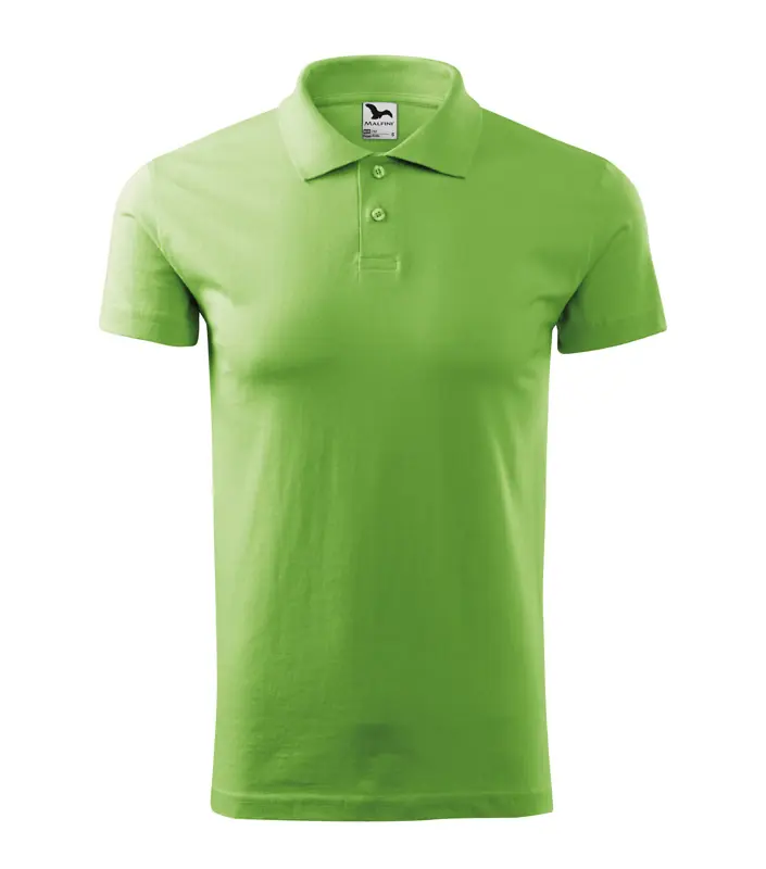 Férfi galléros póló, borsózöld, 180 g/m²