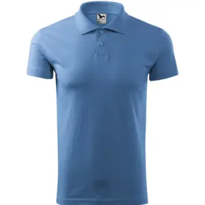Férfi galléros póló, égszínkék, 180 g/m²