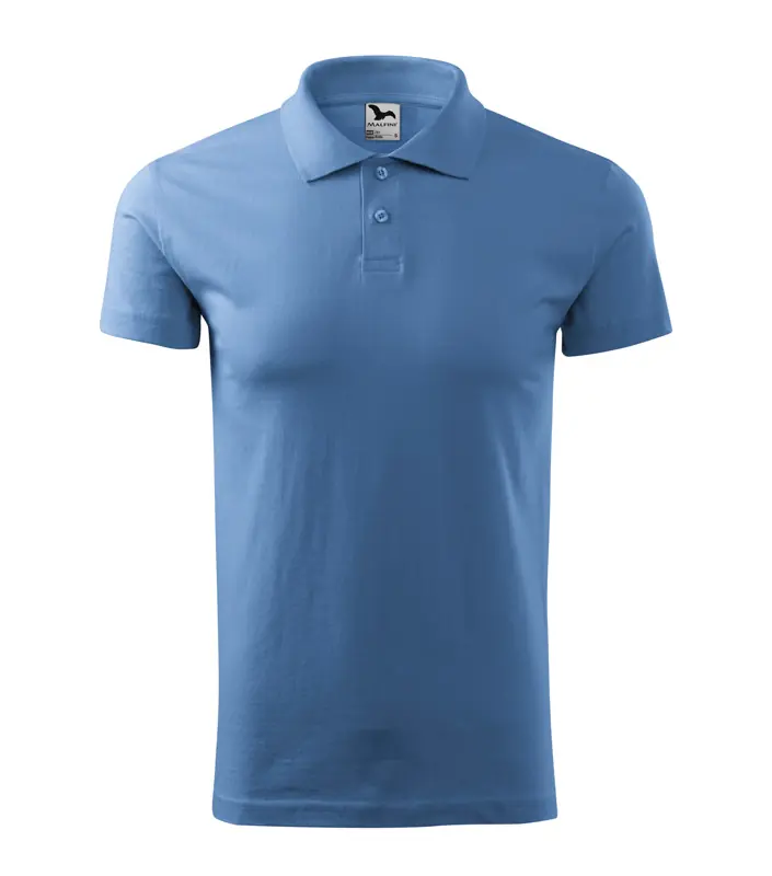 Férfi galléros póló, égszínkék, 180 g/m²