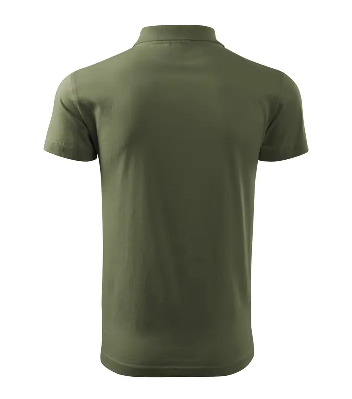 Férfi galléros póló, khaki, 180 g/m² – kép 2