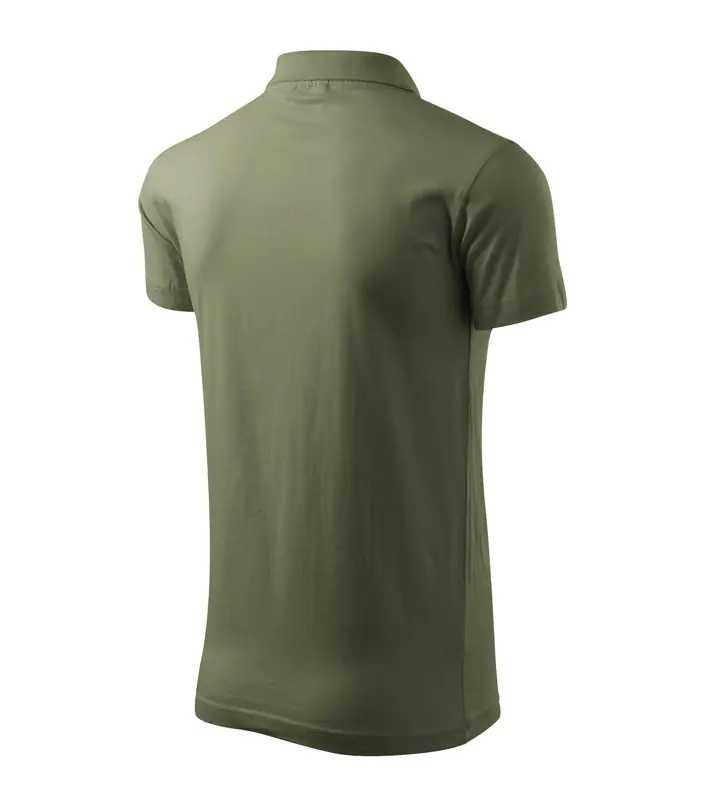 Férfi galléros póló, khaki, 180 g/m² – kép 4