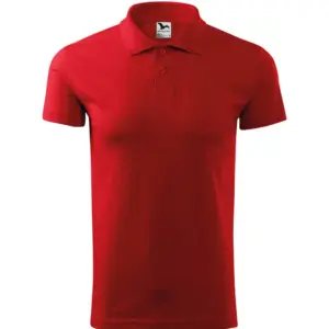 Férfi galléros póló, piros, 180 g/m²