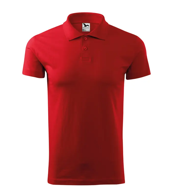 Férfi galléros póló, piros, 180 g/m²