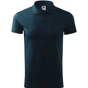 Férfi galléros póló, tengerészkék, 180 g/m²