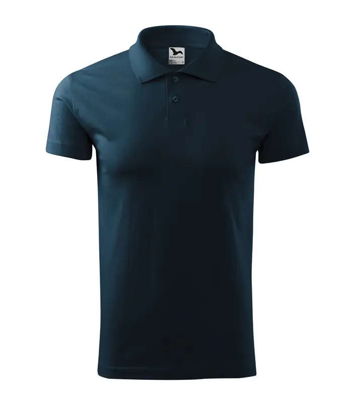 Férfi galléros póló, tengerészkék, 180 g/m²
