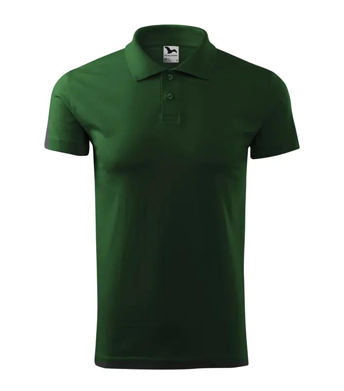 Férfi galléros póló, üvegzöld, 180 g/m²