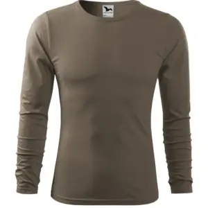 Férfi hosszú ujjú póló, army, 160 g/m²