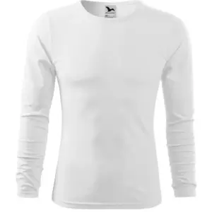 Férfi hosszú ujjú póló, fehér, 160 g/m²