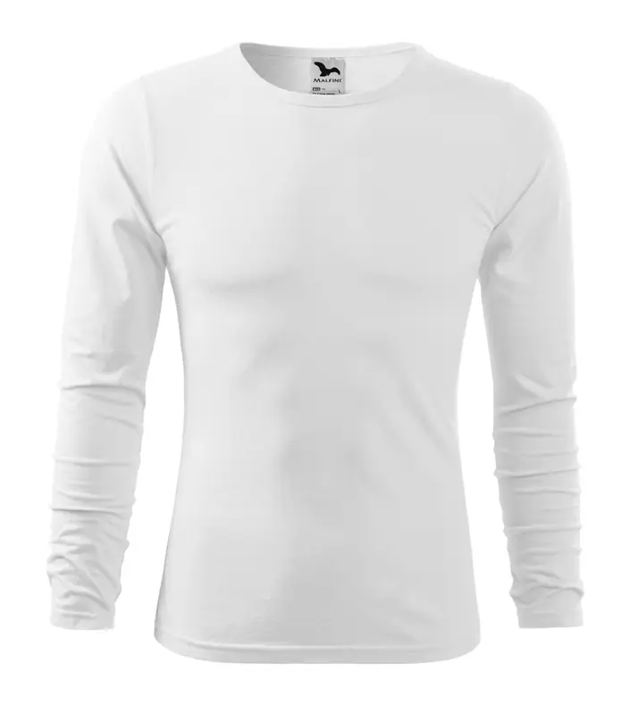 Férfi hosszú ujjú póló, fehér, 160 g/m²