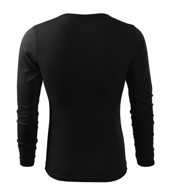 Férfi hosszú ujjú póló, fekete, 160 g/m² – kép 2