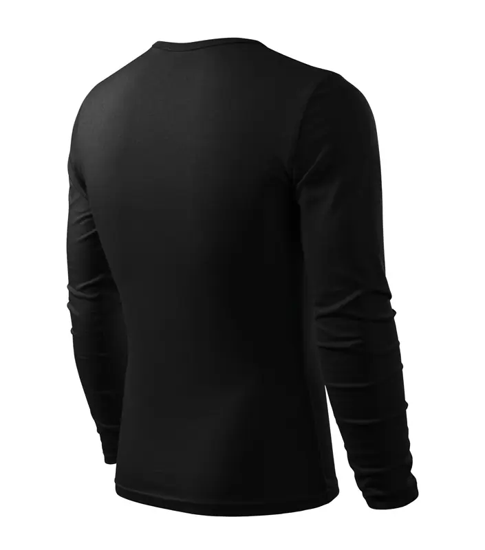 Férfi hosszú ujjú póló, fekete, 160 g/m² – kép 4