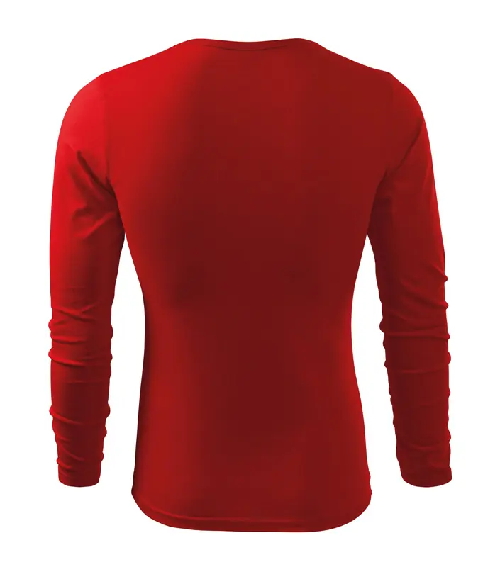 Férfi hosszú ujjú póló, piros, 160 g/m² – kép 2