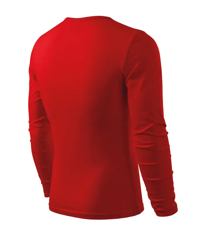 Férfi hosszú ujjú póló, piros, 160 g/m² – kép 4