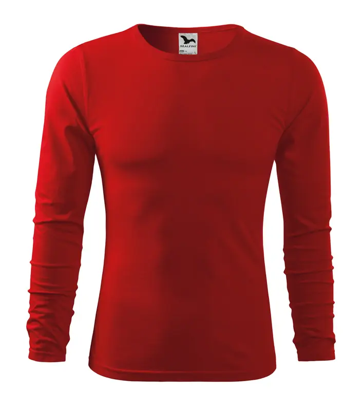 Férfi hosszú ujjú póló, piros, 160 g/m²