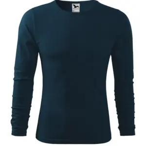 Férfi hosszú ujjú póló, tengerészkék, 160 g/m²