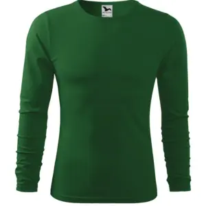 Férfi hosszú ujjú póló, üvegzöld, 160 g/m²