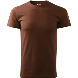 Férfi környakas póló, csokoládébarna, 160 g/m²