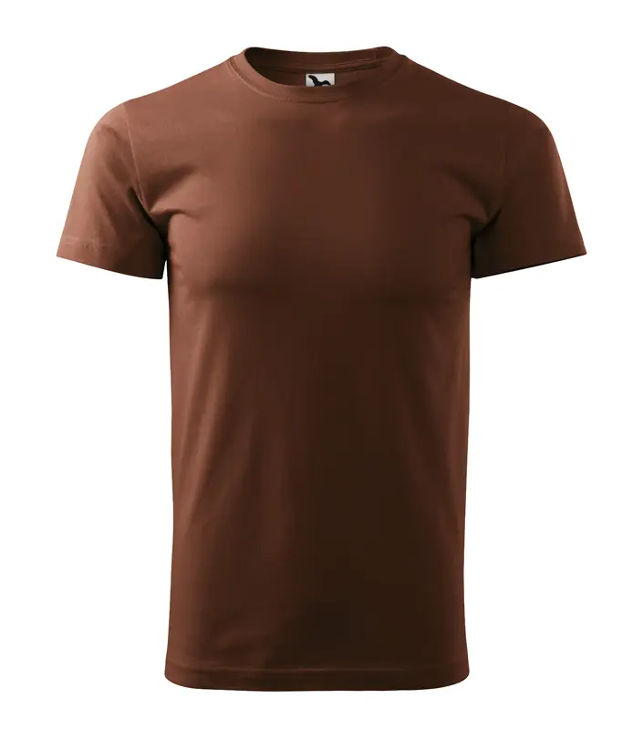 Férfi környakas póló, csokoládébarna, 160 g/m²