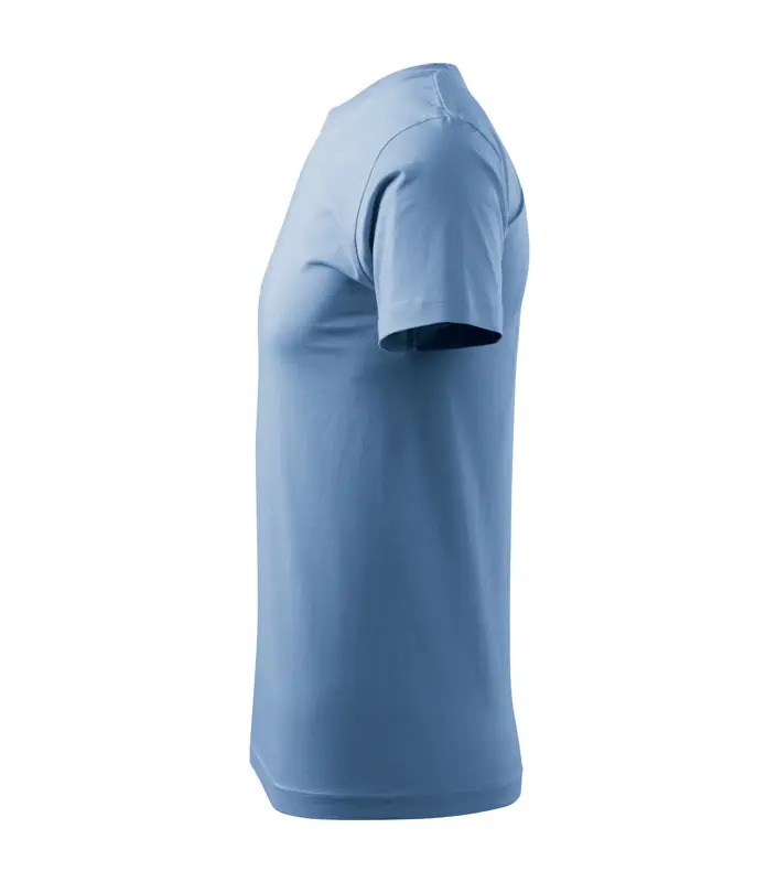 Férfi környakas póló, égszínkék, 160 g/m² – kép 5