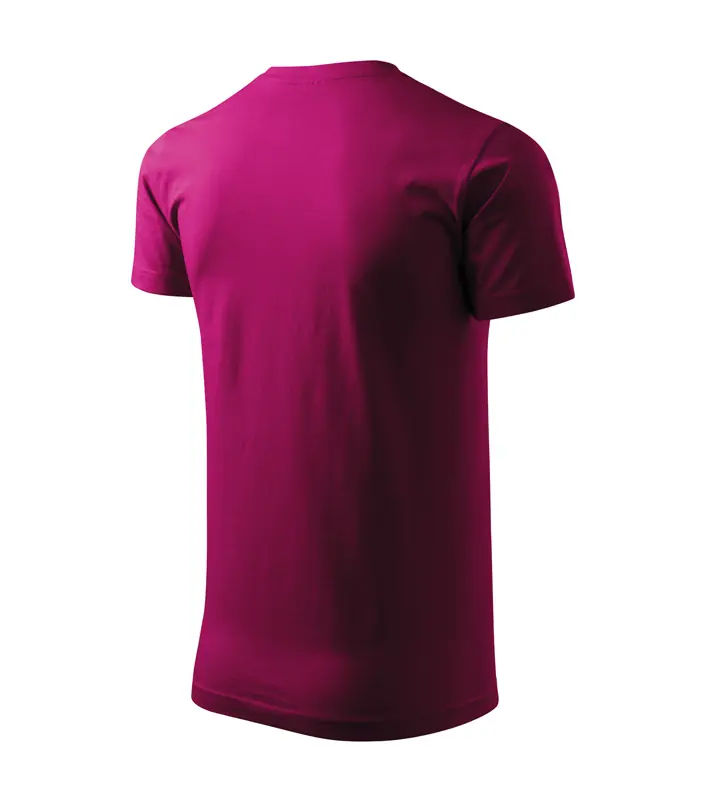 Férfi környakas póló, fukszia, 160 g/m² – kép 4