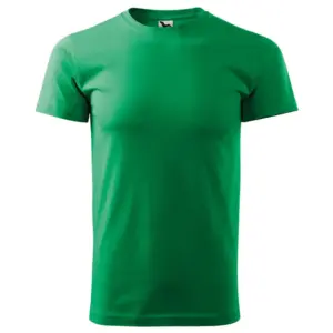 Férfi környakas póló, fűzöld, 160 g/m²