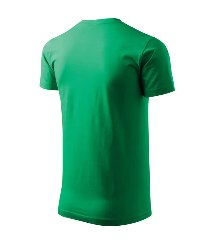Férfi környakas póló, fűzöld, 160 g/m² – kép 4