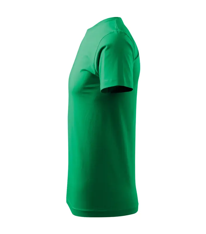 Férfi környakas póló, fűzöld, 160 g/m² – kép 5