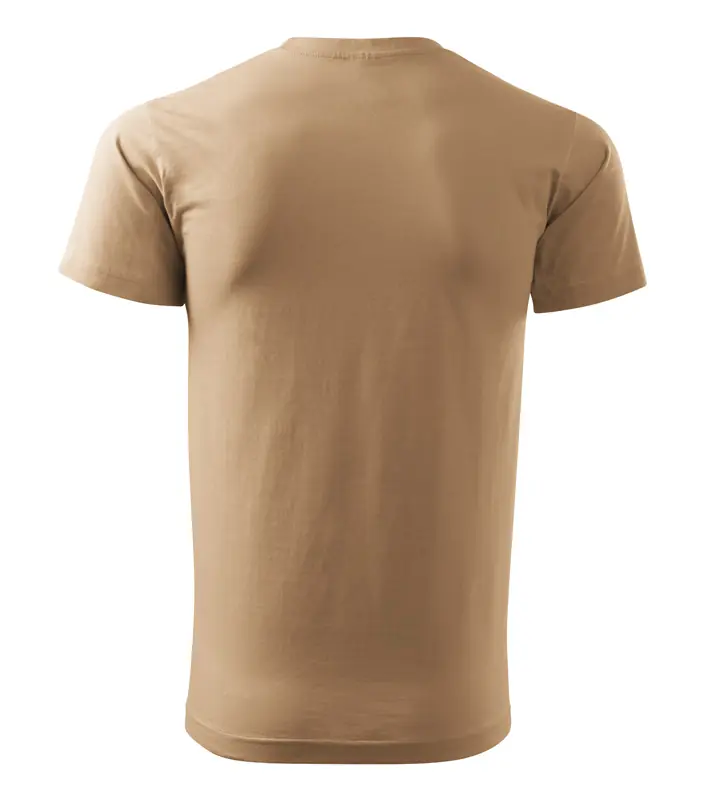Férfi környakas póló, homok, 160 g/m² – kép 2