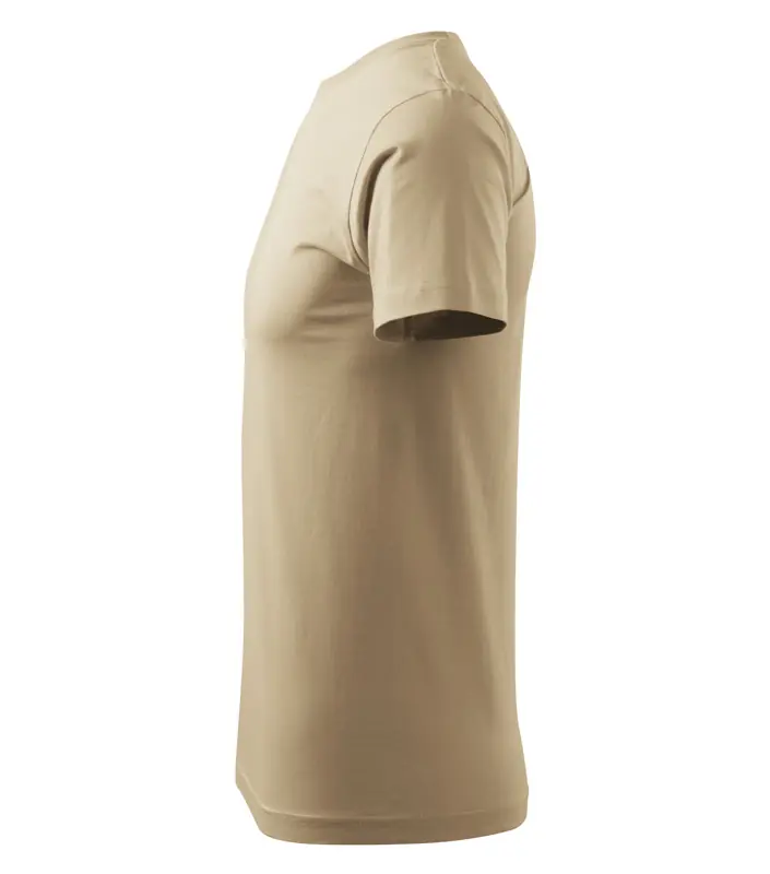 Férfi környakas póló, homok, 160 g/m² – kép 5