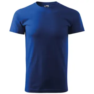 Férfi környakas póló, királykék, 160 g/m²