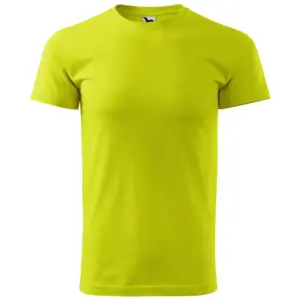 Férfi környakas póló, lime, 160 g/m²