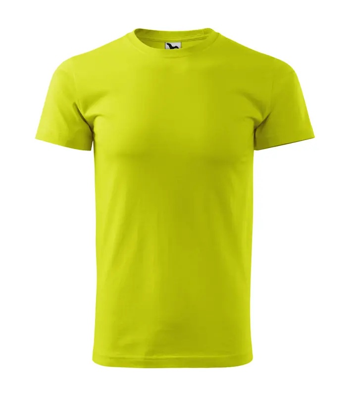 Férfi környakas póló, lime, 160 g/m²