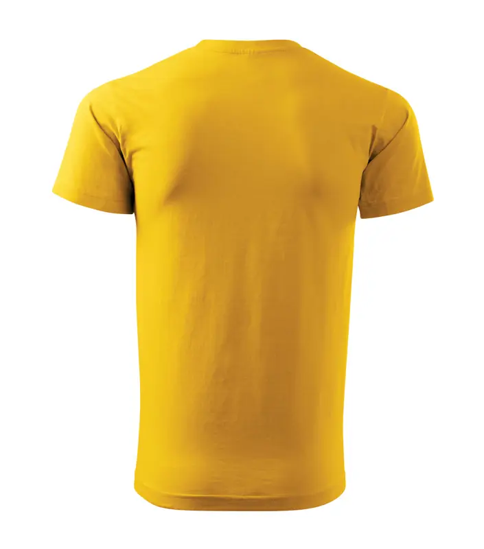 Férfi környakas póló, sárga, 160 g/m² – kép 2