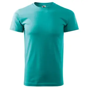 Férfi környakas póló, smaragdzöld, 160 g/m²