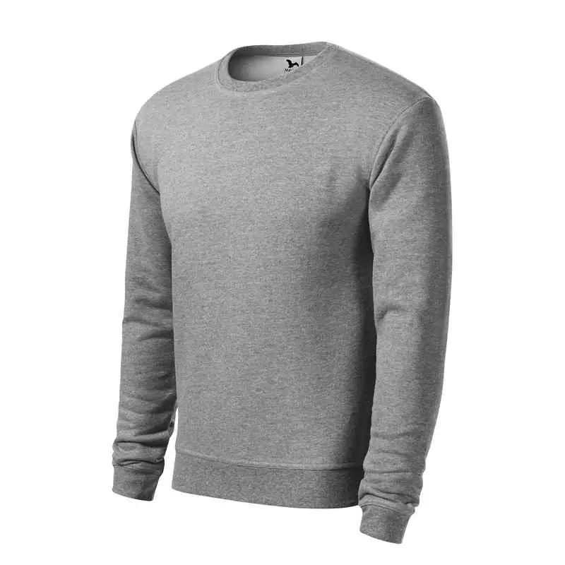 Férfi pulóver, sötétszürke melírozott, 300 g/m² – kép 3