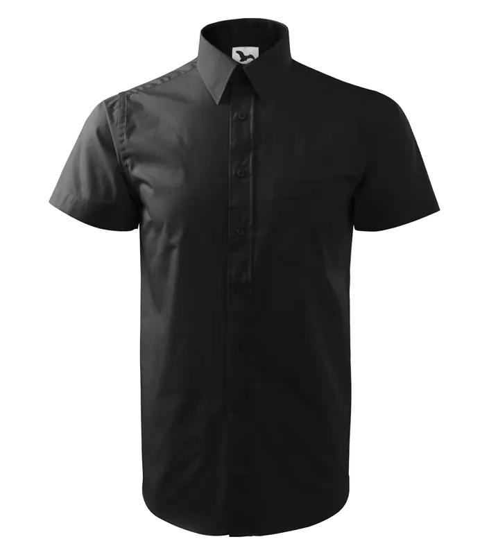 Férfi rövid ujjú ing, fekete, 120 g/m²