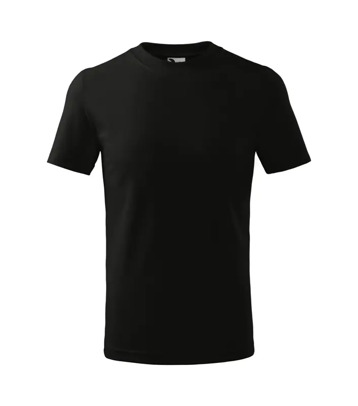 Gyerek póló, fekete, 160g/m²