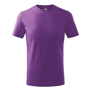 Gyerek póló, szilikon kezelt, lila, 160 g/m²