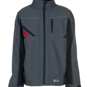 Highline softshell dzseki, sötétszürke-fekete-piros