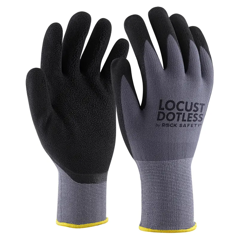 Nejlon/spandex szerelőkesztyű mikro habnitril tenyérmártással