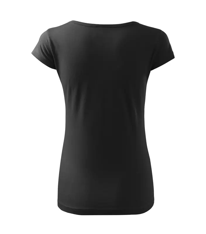 Női rövid ujjú póló, fekete, 150 g/m² – kép 2