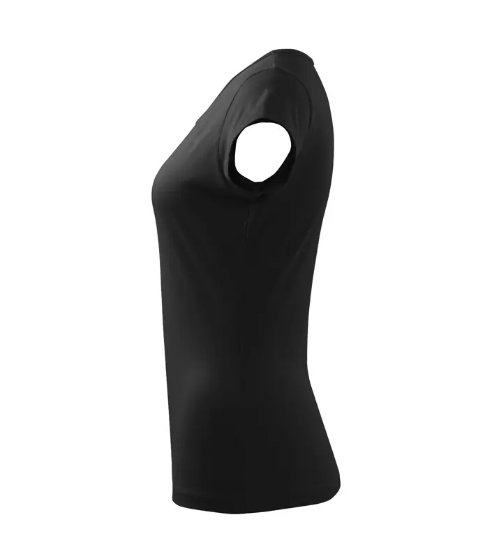 Női rövid ujjú póló, fekete, 150 g/m² – kép 5