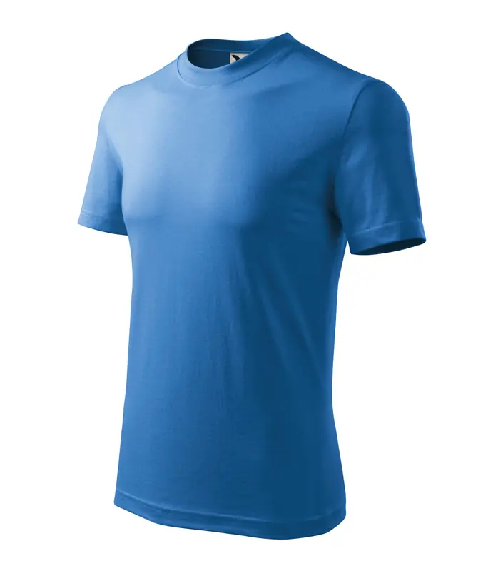 Unisex környakas póló, azúrkék, 200 g/m² – kép 3