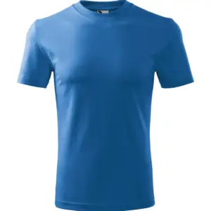 Unisex környakas póló, azúrkék, 200 g/m²